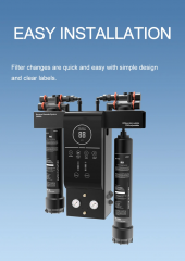 Tankless commercial water purifier with physical isolation for reliable filtration